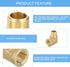 uxcell 90 Degree Brass Pipe Fitting Street Elbow 3/8" NPT Connector for Gas, Air, Oil, Propane - 2pcs