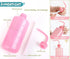 Melphoe 3Pcs 500ml Tattoo Wash Bottle Squeeze, Plastic Squeeze Medical Lab Washing Bottle, Pink