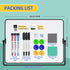 Dry Erase White Board - 12" x 16" Magnetic Desktop Easel with 6 Markers, 6 Magnets, 1 Eraser for Office