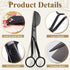 2 Pieces Duckbill Shears 6 and 7 Inches, Bent Curved Offset Handle Duckbill Scissors for Crafting and Fabric