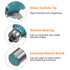 2pcs Roundover Router Bit 1/2 Shank 1/4" Radius Carbide Tipped Edge Rounding Over Bit with Bearing Guide, Cyan