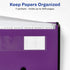Avery Expanding File Folder Organizer, 7-Pocket Accordion, Plum, Holds 425 Letter/A4-Size Sheets