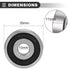 Motoforti Universal Motorcycle Ball Bearing, Carbon Steel, Silver Tone, 10 Pc