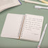 TWONE Kraft Cover Lay Flat Spiral Notebooks, 3.5" x 5.5", Two Pack, 180 Ruled Pages, Easy to Carry