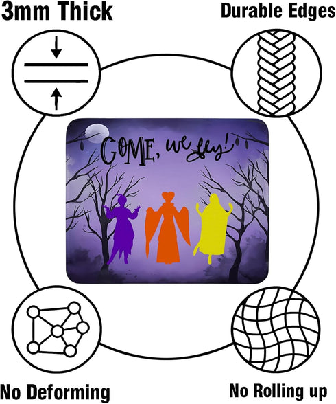 Halloween Jack and Sally Vampires Gifts Mouse Pad for Friends, Trick or Treat Gift Mouse Pad for Birthday Halloween