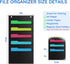 ZKOO 5 Pockets Hanging Wall File Organizer for A4/Legal/Letter Size Documents, Sturdy Black Pocket Chart