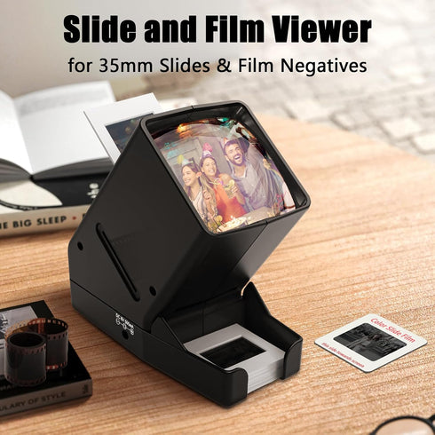 CAMEDAFLX SV-3 35mm 3X 35mm Slide & Film Viewer-Slide Viewer with Magnification and LED-Lighted Viewing for Slides