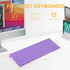 Rulyyo 17 Inch Ergonomic Computer Keyboard Stand - Glitter Purple Acrylic Keyboard Riser for Desk Tilted Keyboard