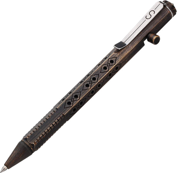 SMOOTHERPRO Solid Brass Bolt Action Pen, Compatible with Pilot G2 Refill, Hexagonal Six Edge Grip for Pocket Business