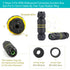 3 Pole Wire Connector Waterproof, IP68 External Electrical Junction Box, M20 for 5-12mm Wire Range (AC 450V, 24A), 2