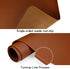 Busnos 35.4"x17", Brown Desk Cover - Cute Desk Mat, Non-Slip PU Leather, Large Mouse Pad, Beige Office Accessory