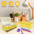 Double Layer Large Capacity Pencil Box, Plastic Translucent Hard Pencil Case with Snap-Tight Lid for School Supplies
