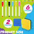 Set of 20 Magnetic Dry Erase Board Notepads for Fridge 11.8 x 3.94'' with Erasable Pen and Board Eraser