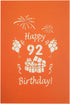 iGifts And Cards Happy 92nd Birthday 3D Pop Up Greeting Card – Unique Celebration with Balloons and Gifts