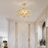 K9 Farmhouse Crystal Chandelier Gold Modern Crystal Ceiling Chandelier Lighting Fixture, Hanging Pendant Light Fixture