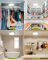 3000K/4000K/6500K, Dimmable, Closet 1Pack Rechargeable Motion Sensor Ceiling Light with Remote, Magnetic Wireless