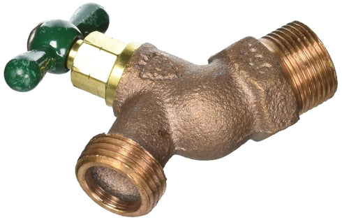 Arrowhead Brass & Plumbing 351LF 3/4" Male Pipe Thread, Red Brass, Straight Hose Bibb