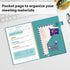 Regolden-Book Meeting Notebook for Work, Project Planner for Note Taking, 160 Pages (7”x10”), Teal