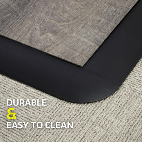 Big Floors Male Transition Edge Kit, Durable Interlocking Modular Garage Floor Edging, 11 Piece, Black