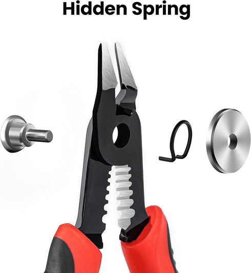KAIWEETS Wire Cutters 6-Inch Flush Pliers, Handy Diagonal Cutters with Supplementary Stripping