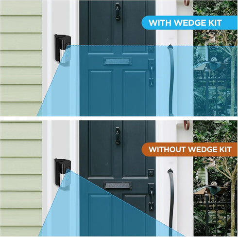 OLAIKE Adjustable Angle Mount for Video Doorbell Plus/2nd Gen/2/3/4, Easy to Install Black Wedge Kit (Doorbell NOT