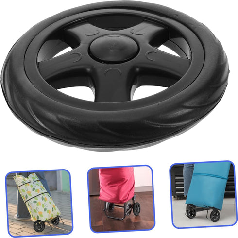 2pcs Cabilock Lightweight Rolling Cart Wheels for Shopping Trolley Small Stair Climbing Replacement Casters Easy