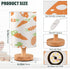 FUGIDOG Easter Carrot Bedside Table Lamp for Bedroom LED Nightstand Lamp with Wood Base & USB Port Linen Shade Desk