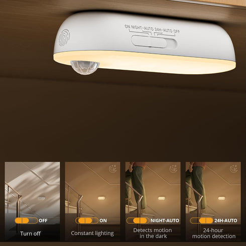 1500mAh Closet 1-80LM Dimmable 3 Packs Lyridz Rechargeable Night Light with Motion Sensor, Battery Operated