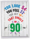 NobleWorks 90th Birthday Card with Envelope, Jumbo Notecard for Big 90 Year Milestone Celebration