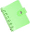 PATIKIL A7 Clear Binder Cover, Soft PVC Bling Loose Leaf Notebook Shell with Snap Button Closure, Green for DIY Meeting
