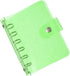 PATIKIL A7 Clear Binder Cover, Soft PVC Bling Loose Leaf Notebook Shell with Snap Button Closure, Green for DIY Meeting