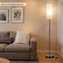 Bulb/No FRIDEKO HOME Floor Lamp with Beige Shade, Simple Design with Foot Pedal Switch, Small Tall Lamps for Living