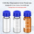Blue Solid Polypropylene Cap, Red Silicone Septa with Ribbed Thread Screw Cap, Accessory for 1.5ml HPLC