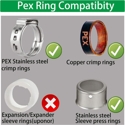 WHK 10 PACK PEX 1/2 Inch Fittings, 1/2 Female NPT Swivel Elbow Crimp Adapters, Brass RV Pex Fittings