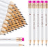 Crtiin 50 Pcs Wedding Pencils for Bridal Shower Games, Mini Golf Pencils with Eraser, 4 Inch