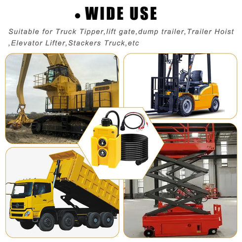 4 12V F-G018-4W Taiss Wire Dump Trailer Remote Control Switch DC - Industrial Pushbutton Up Down Controller for Truck