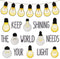 Karenhi 108 Pcs Back to School Light Bulb Bulletin Board Decoration Cutouts Set with Motivational Border