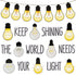 Karenhi 108 Pcs Back to School Light Bulb Bulletin Board Decoration Cutouts Set with Motivational Border