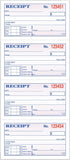 Sigg Adams Money and Rent Receipt, Carbonless, 5.25 x 11 Inches, White and