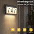 3-Color MAXvolador Solar Powered Address Sign House Numbers Waterproof, Lighting Modes LED Illuminated Address Plaque
