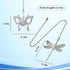 NovaPuff 2 Pack Silver Dragonfly and Butterfly Ceiling Fan Pull Chain, Beaded Light Core Extender Pendant Ornaments