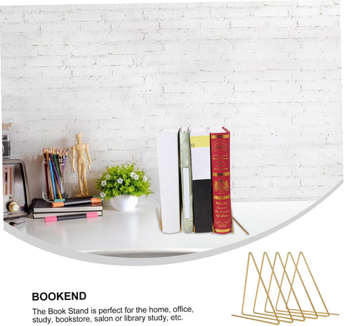 MERRYHAPY Book Storage Organizer Elegant Iron Bookend for Desk Display Design for Offices Bedrooms and Living Rooms