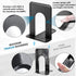 MaxGear Premium Matte Painted Book Ends, Heavy Duty Non-Skid Metal Book End Stopper for Books/CDs/DVDs, Black, 2 Pairs