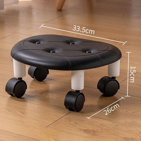 Keebgyy Round Low Rolling Stools, Universal Wheels Stools, Round Rolling Stool, Universal Wheel Small Roller Swivel
