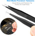 YHYZ 7pcs Precision Tweezers Set, Premium Anti-Static Stainless Steel ESD Tweezers Kit for Electronics, Jewelry, DIY