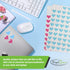 Royal Green Decorative Heart Stickers - Cute Scrapbooking, Packaging, Arts & Crafts, 0.5 inch, 350-Pack (White)