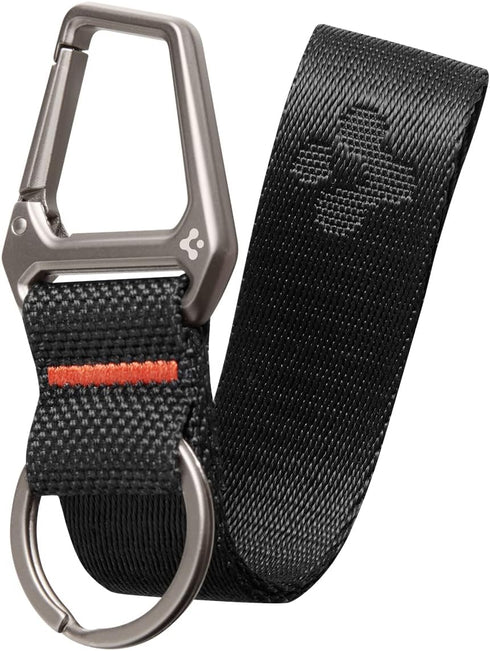 Spigen Life Carabiner Lanyard Keychain Strap for Keys ID Badge Wallet Holder - Black
