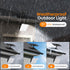 150% 184 3 16.4 Solar Lights Outdoor Waterproof Motion Sensor Security Lights, Upgraded Convex Lens Bright, LED, Modes