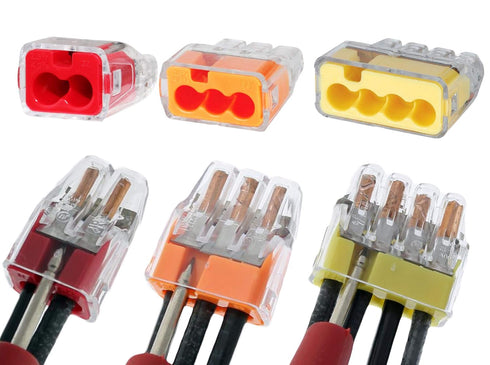 IDEAL Electrical 30-1031 in-Sure Push-in Wire Connector (75 Pack) - 2-Port x25, 3-Port x25, 4-Port x25