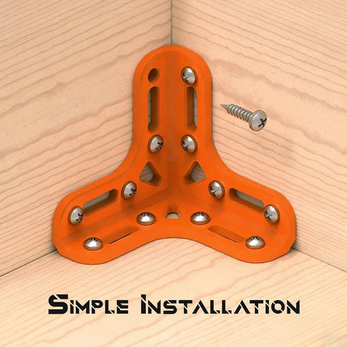 HELAIMAY 2 Right Angle Corner Brackets, Repairing Wooden Furniture Corner Connectors, Universal Triangular Support